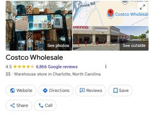 Costco Wholesale GMB Dashboard